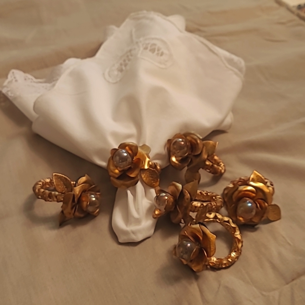 Vintage Gold Napkin Rings